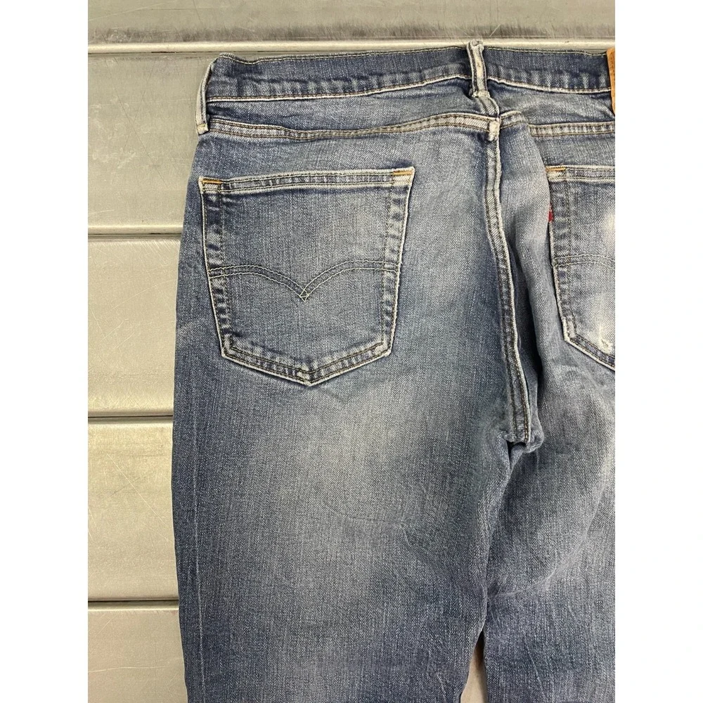 Levis 511 Jeans Mens 34x32 Blue Medium Wash Faded Denim Slim Straight‎